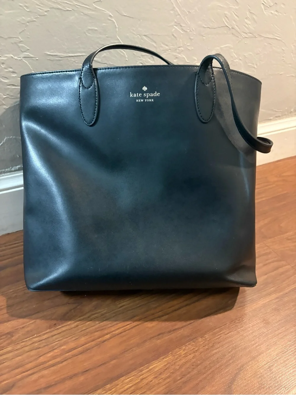 kate spade Black Heart-Print Tote Interior